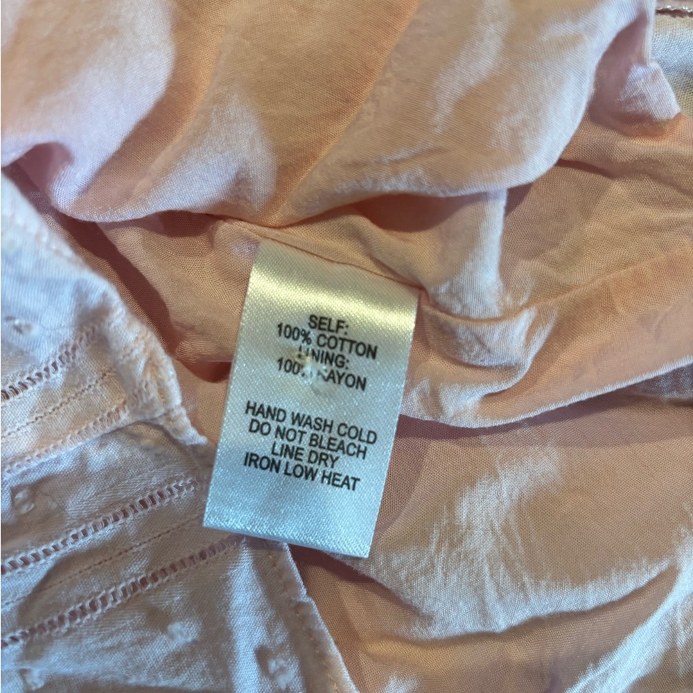 Lulu's Daydreaming Of You Pink Swiss Dot Button-Front Mini Dress Small - Picture 5 of 8